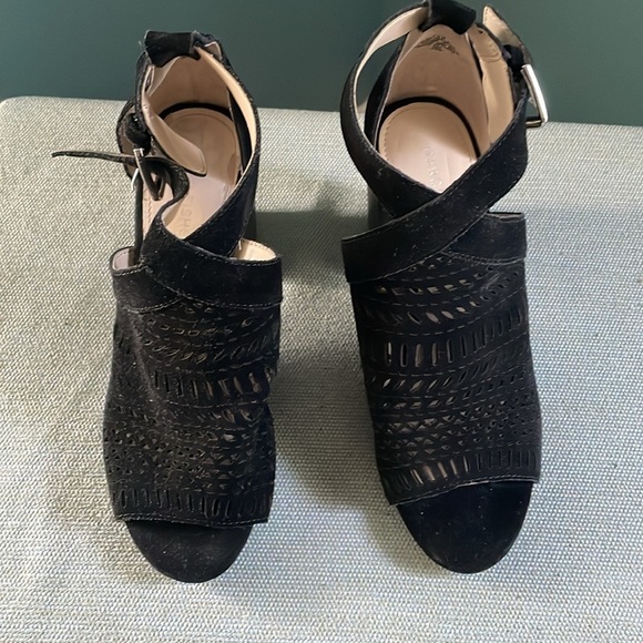 Adidas Black Heeled Sandals with Block Heel - Picture 3 of 10